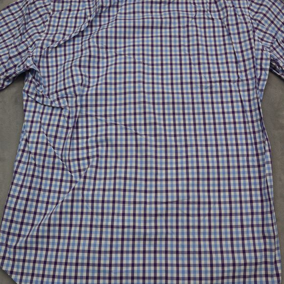 J Crew Shirt Mens L 16 16.5 Purple Plaid Thompson Long Sleeve Button Up Dress - Picture 15 of 16
